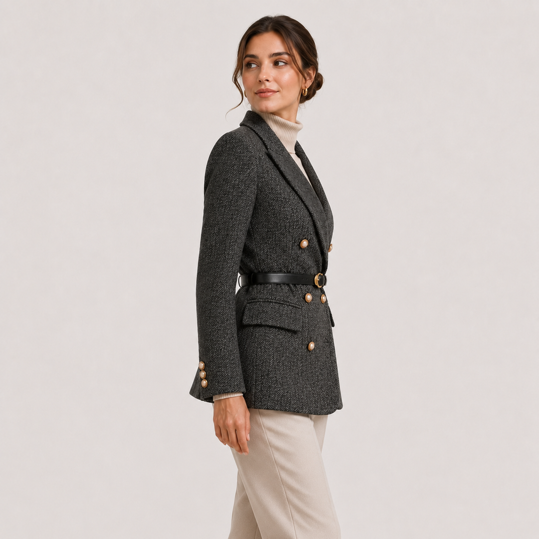 Blazer Damen Gürtel Tailliert Business Elegant