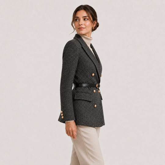 Blazer Damen Gürtel Tailliert Business Elegant