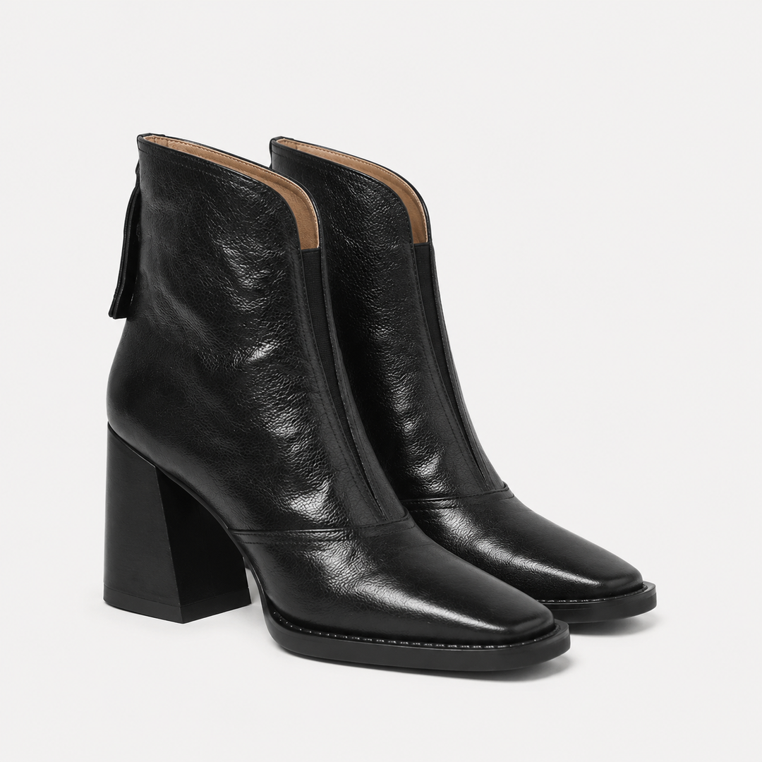 Stiefeletten Damen Kunstleder Bequem Alltag Boots