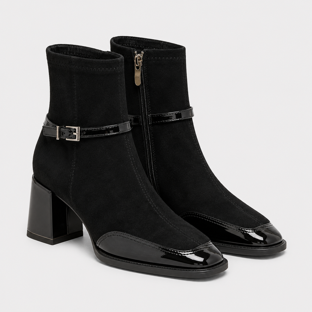 Stiefeletten Damen Kunstleder Bequem Business Alltag