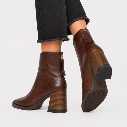 Stiefeletten Damen Kunstleder Bequem Alltag Boots