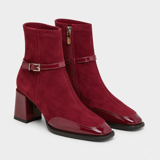 Stiefeletten Damen Kunstleder Bequem Business Alltag