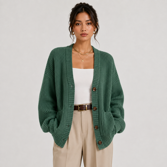 Strickjacke Damen Knopfleiste Langarm Strick Cardigan
