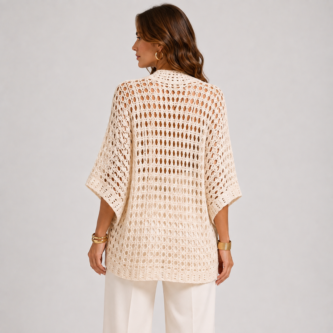 Häkeljacke Damen Leicht Offen Strickjacke Sommer