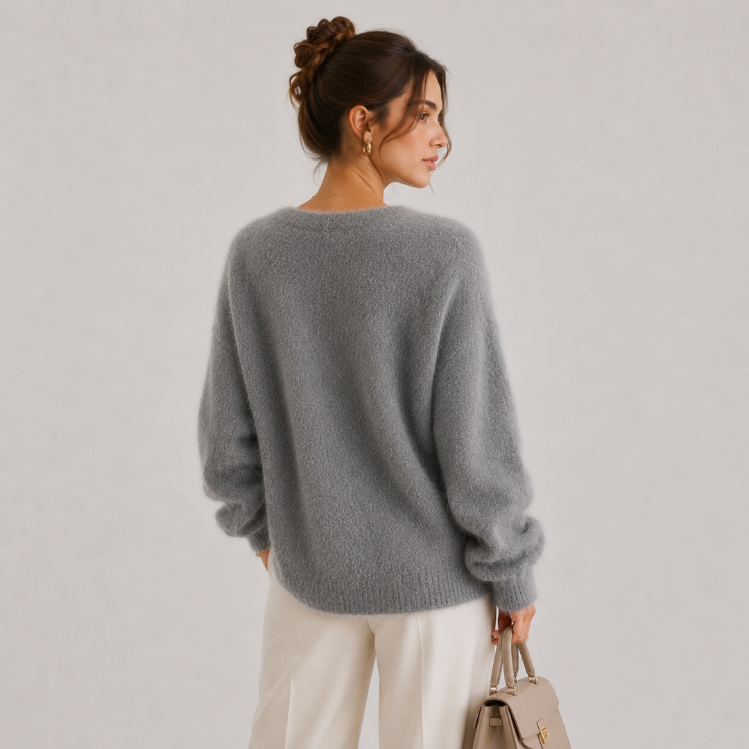 Strickjacke Damen Bequem Langarm Knopfleiste Cardigan