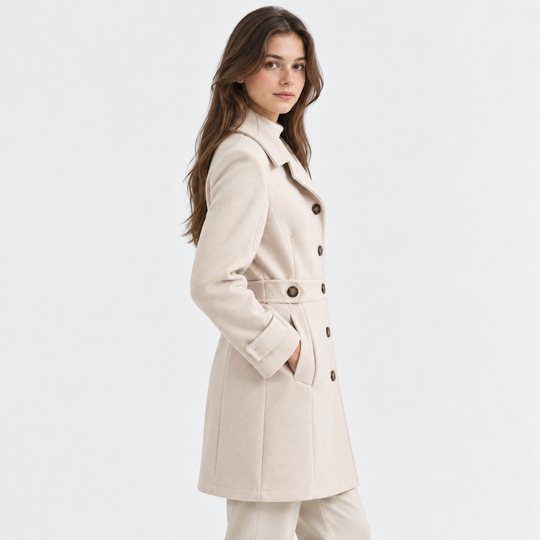 Wollmantel Damen Elegant Dick Warm Wintermantel