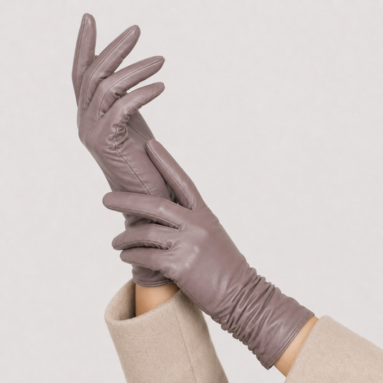 Handschuhe Damen Winter Warm Gefüttert Kunstleder