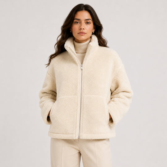 Fleecejacke Damen Klassisch Warm Winter Bequem