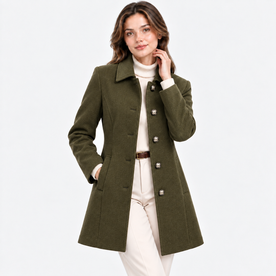 Mantel Damen Mittellang Einreihig Klassisch Elegant