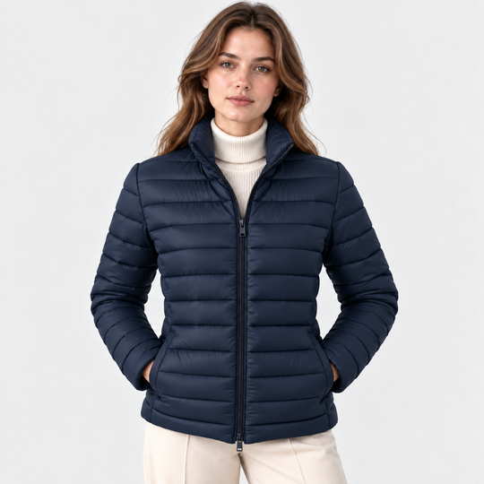 Übergangsjacke Damen Leicht Stehkragen Tailliert Warm
