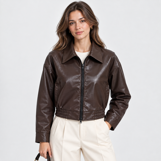 Bomberjacke Damen Vintage Leicht Reißverschluss