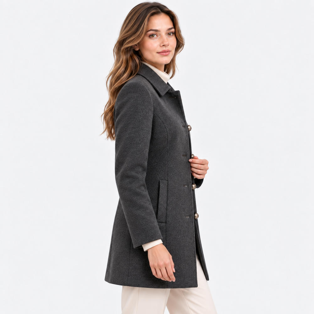 Mantel Damen Mittellang Einreihig Klassisch Elegant