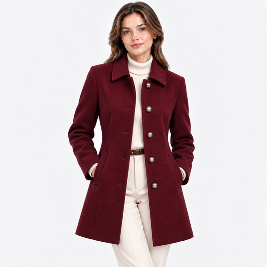Mantel Damen Mittellang Einreihig Klassisch Elegant
