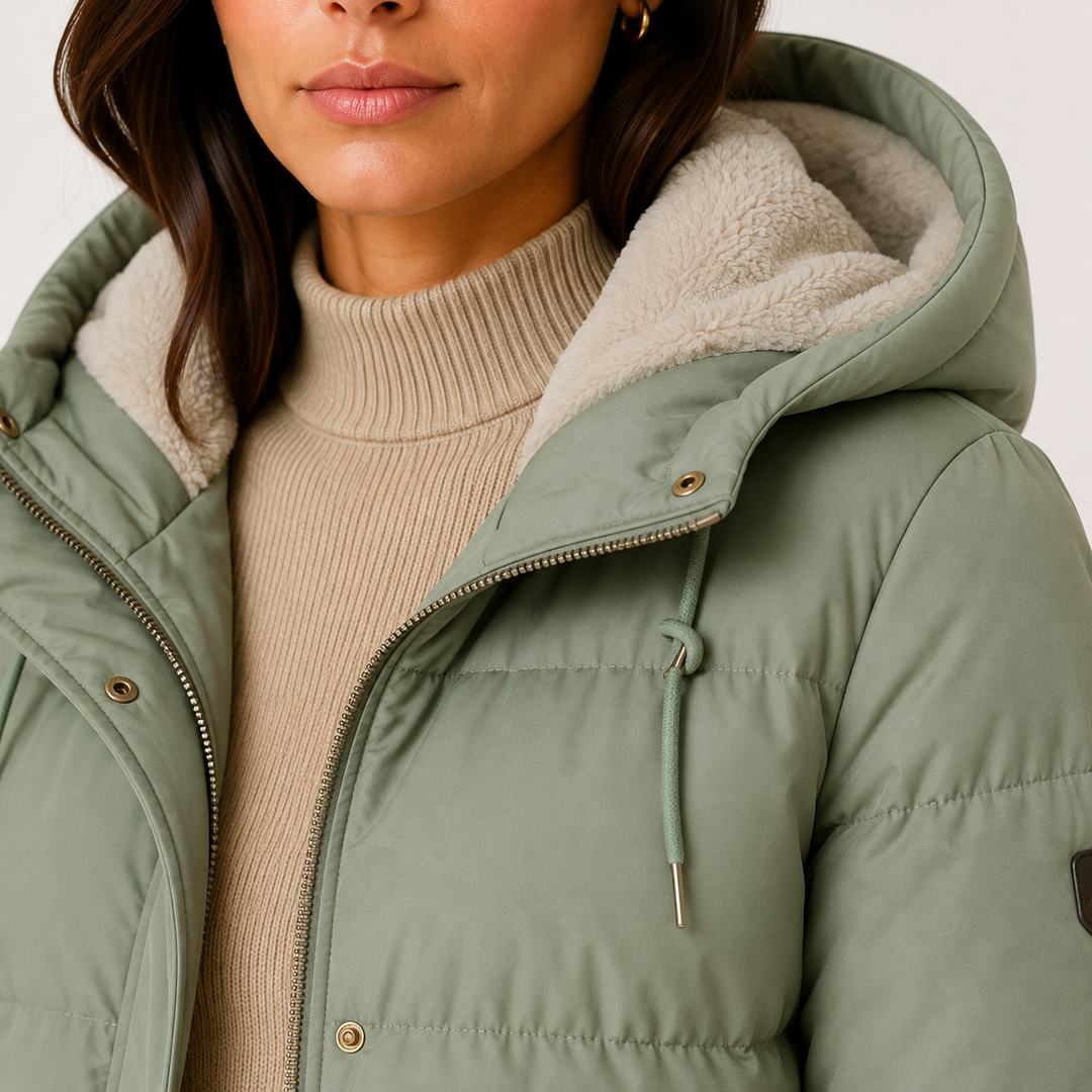Steppmantel Damen Warm Gefüttert Leicht Winter