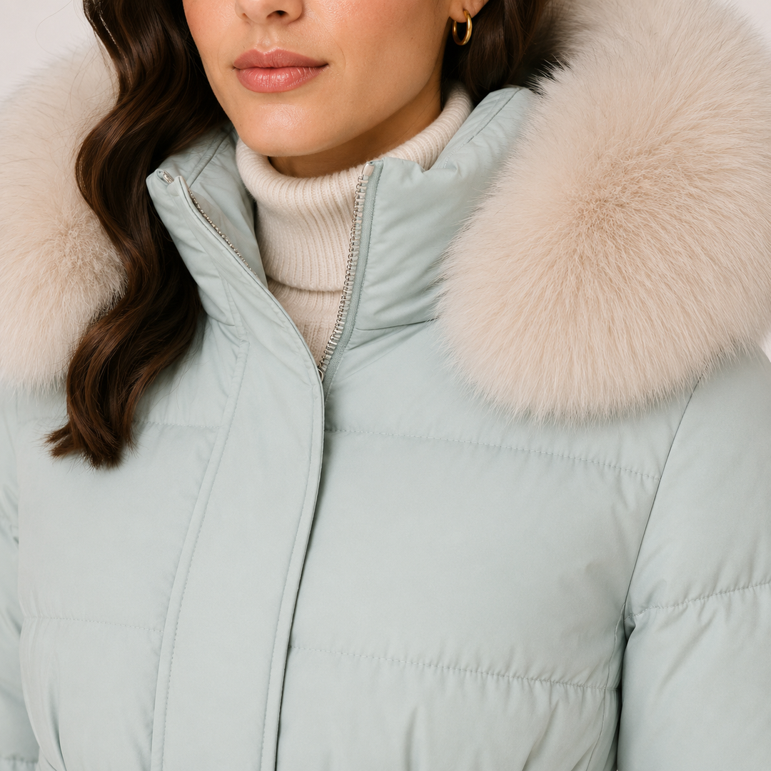 Winterparka Damen Wasserabweisend Fellkapuze Warm Oversized