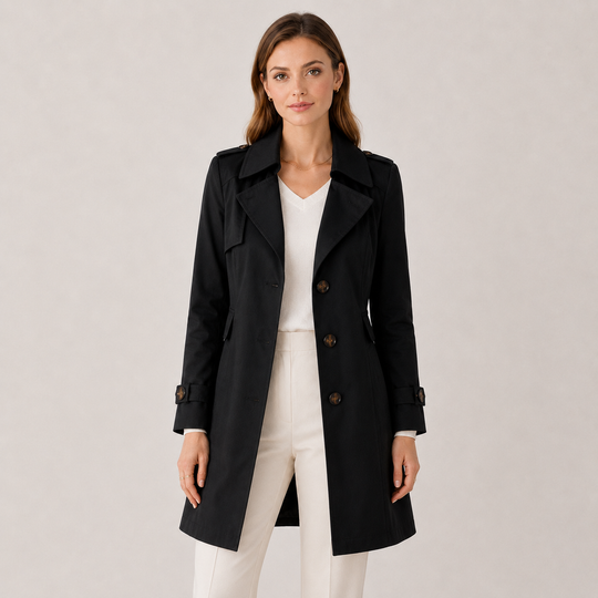 Trenchcoat Damen Klassischer Kragen Leicht Übergangsjacke