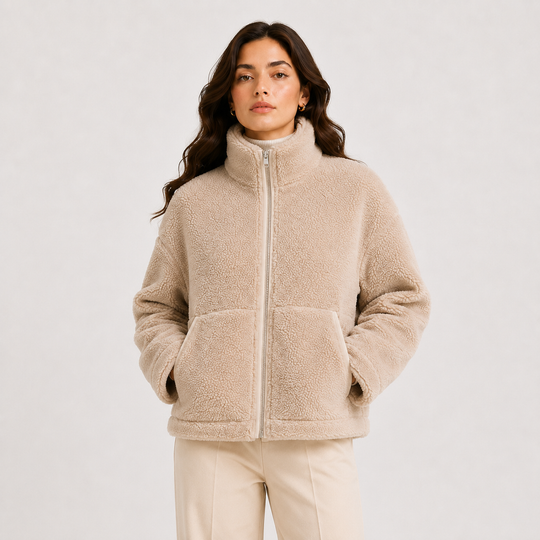 Fleecejacke Damen Klassisch Warm Winter Bequem