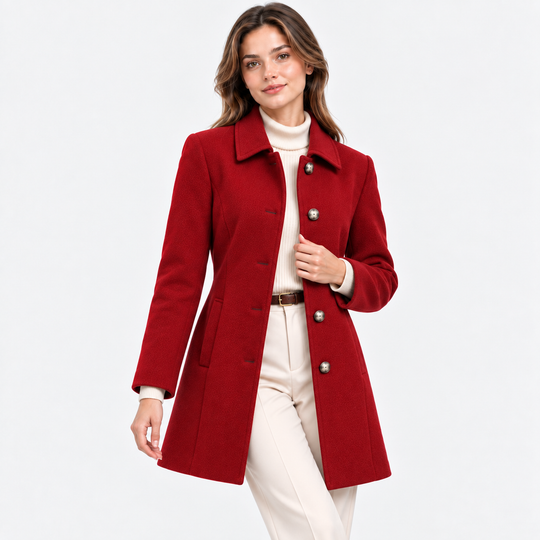 Mantel Damen Mittellang Einreihig Klassisch Elegant