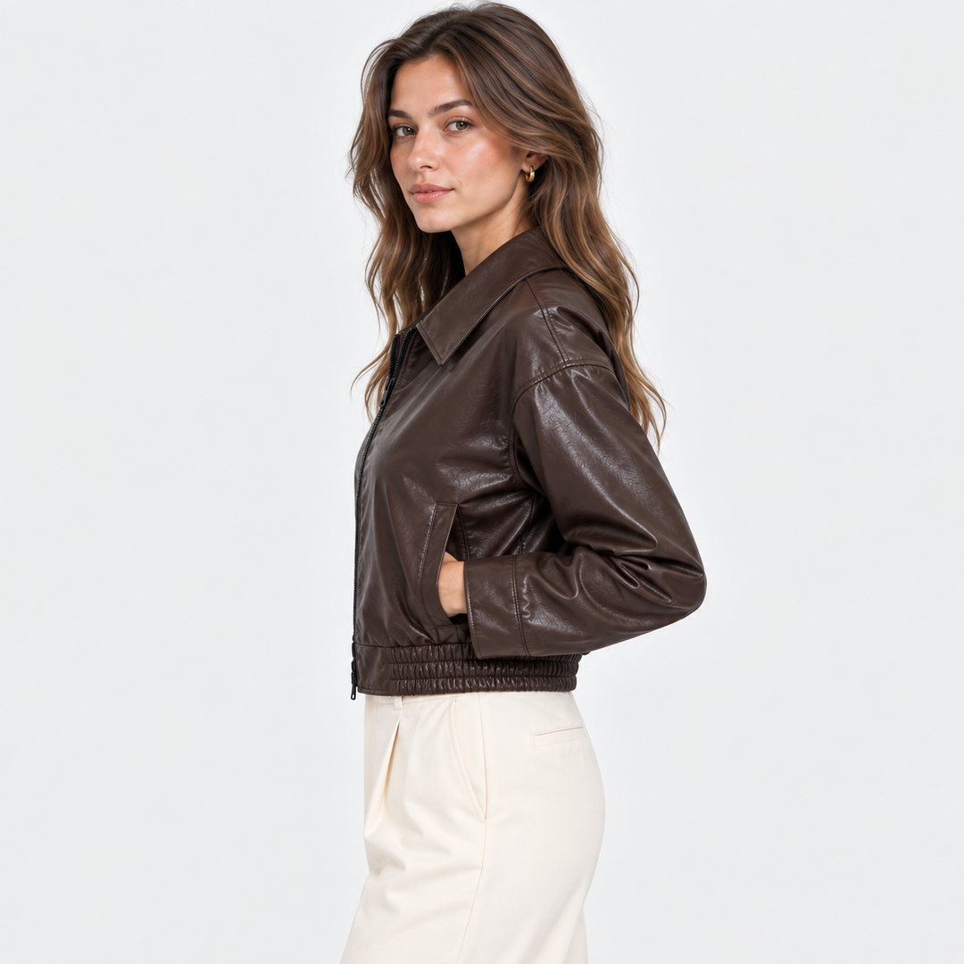 Bomberjacke Damen Vintage Leicht Reißverschluss
