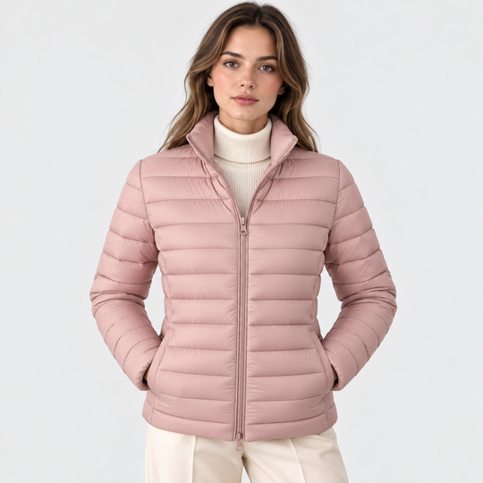 Übergangsjacke Damen Leicht Stehkragen Tailliert Warm