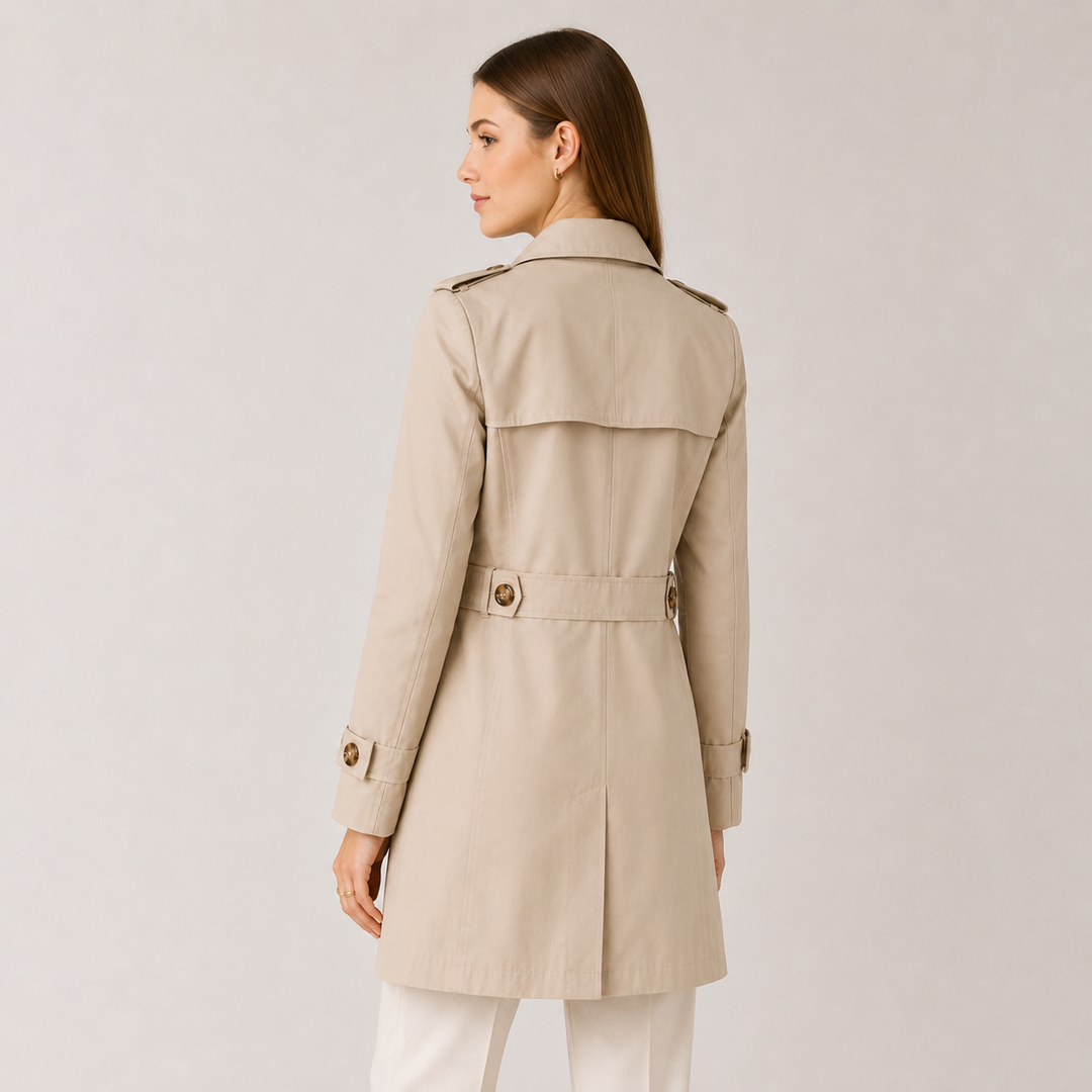 Trenchcoat Damen Klassischer Kragen Leicht Übergangsjacke
