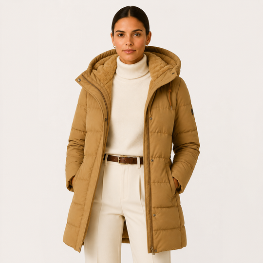 Steppmantel Damen Warm Gefüttert Leicht Winter