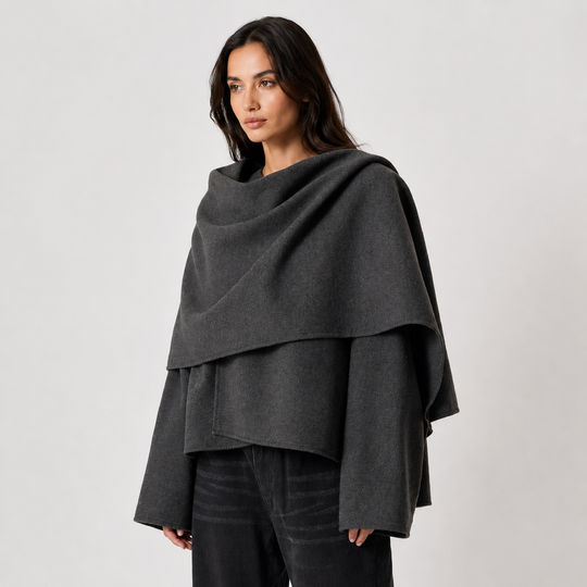 Cape Mantel Damen Locker Kuschelig Winter Poncho