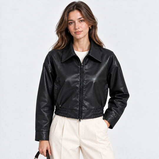 Bomberjacke Damen Vintage Leicht Reißverschluss