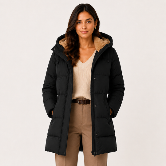 Steppmantel Damen Warm Gefüttert Leicht Winter