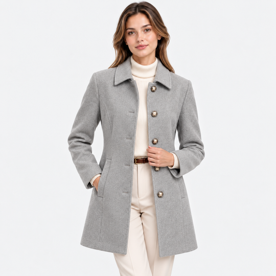 Mantel Damen Mittellang Einreihig Klassisch Elegant