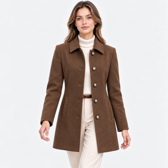 Mantel Damen Mittellang Einreihig Klassisch Elegant