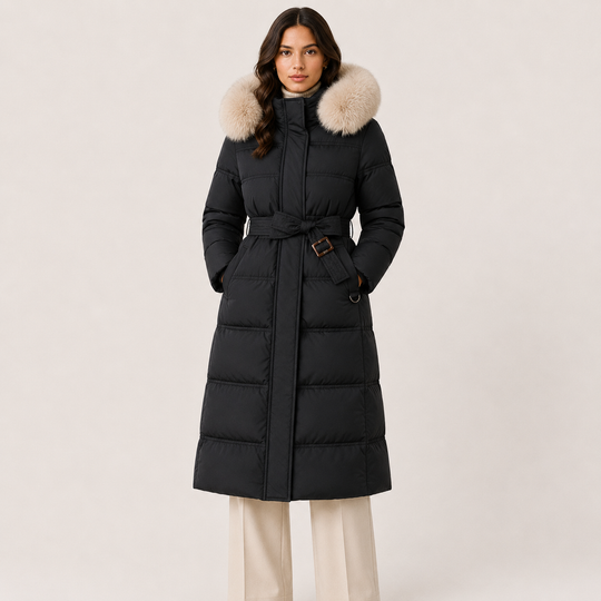 Winterparka Damen Wasserabweisend Fellkapuze Warm Oversized