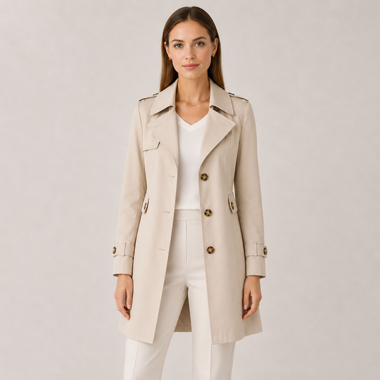 Trenchcoat Damen Klassischer Kragen Leicht Übergangsjacke