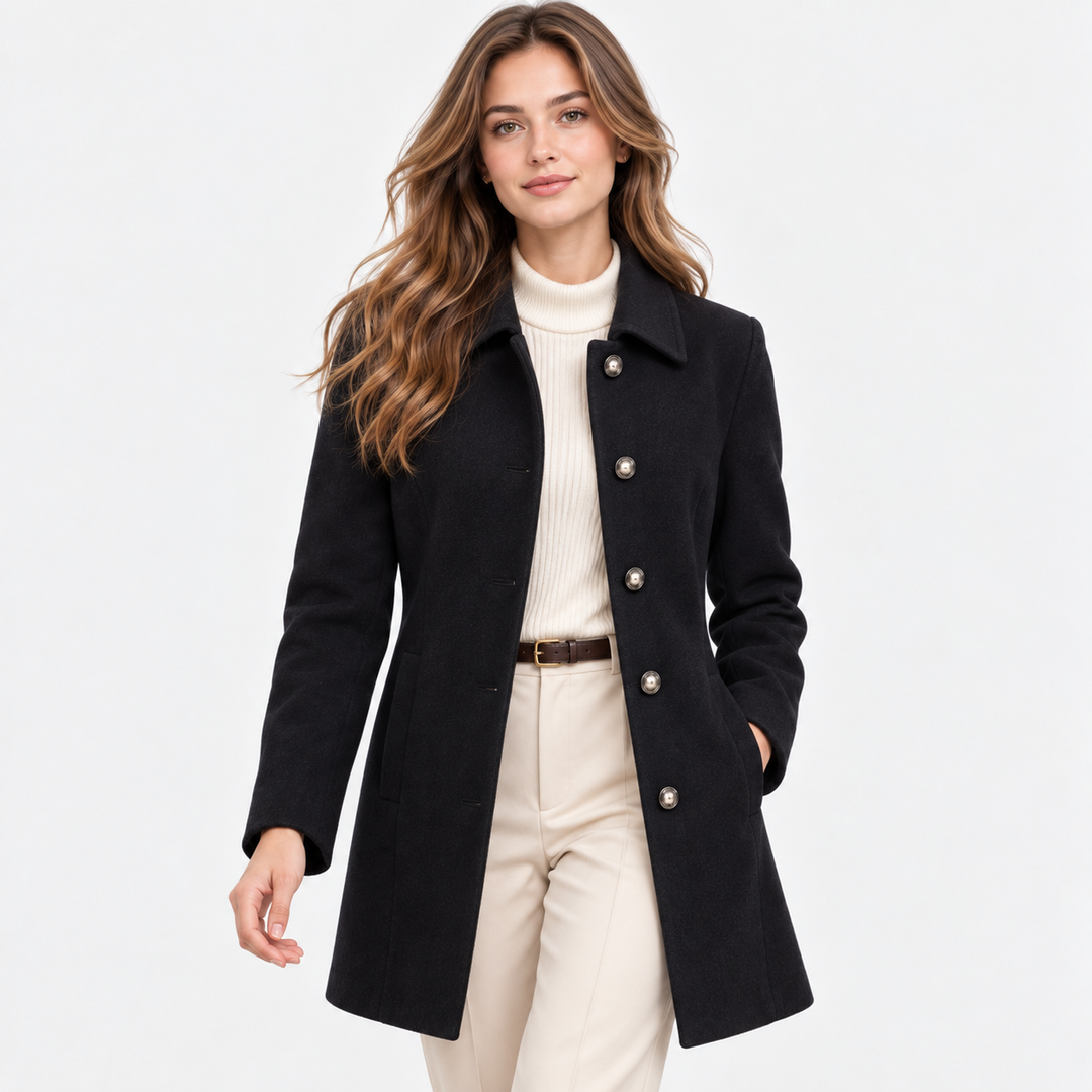 Mantel Damen Mittellang Einreihig Klassisch Elegant