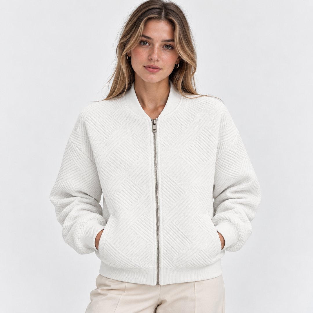 Übergangsjacke Damen Leicht Reißverschluss Stehkragen