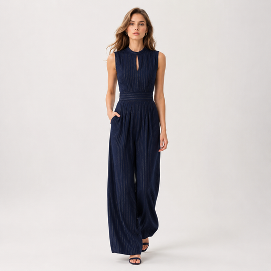 Jumpsuit Damen Leicht Ärmellos Weites Bein Sommer