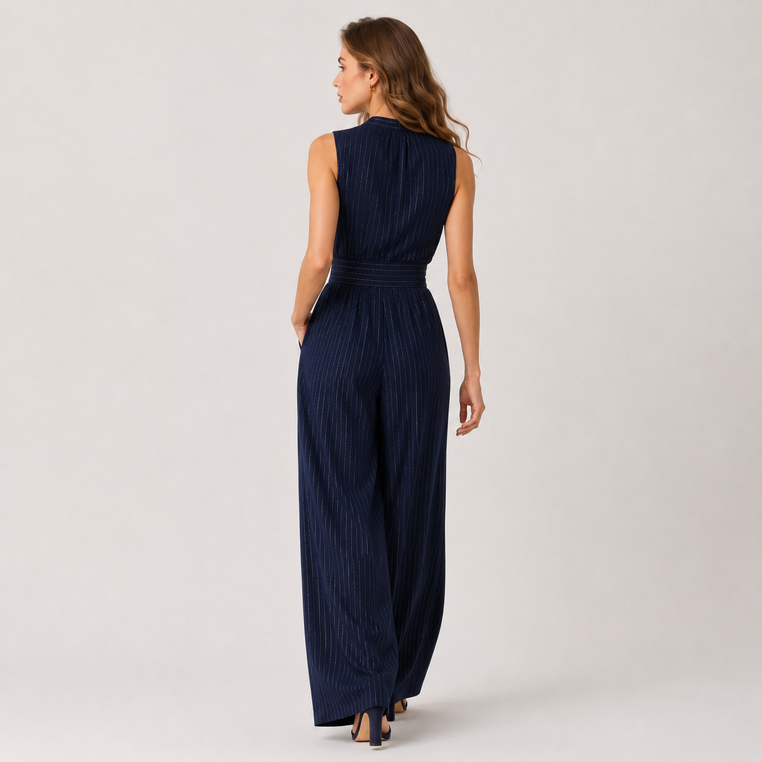 Jumpsuit Damen Leicht Ärmellos Weites Bein Sommer