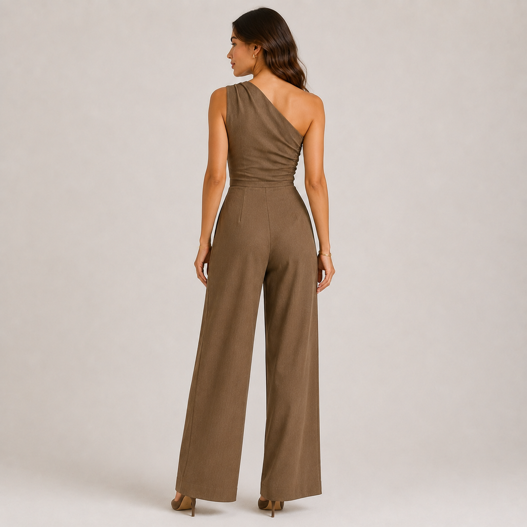 Jumpsuit Damen One Shoulder Elegant Festlich Abend