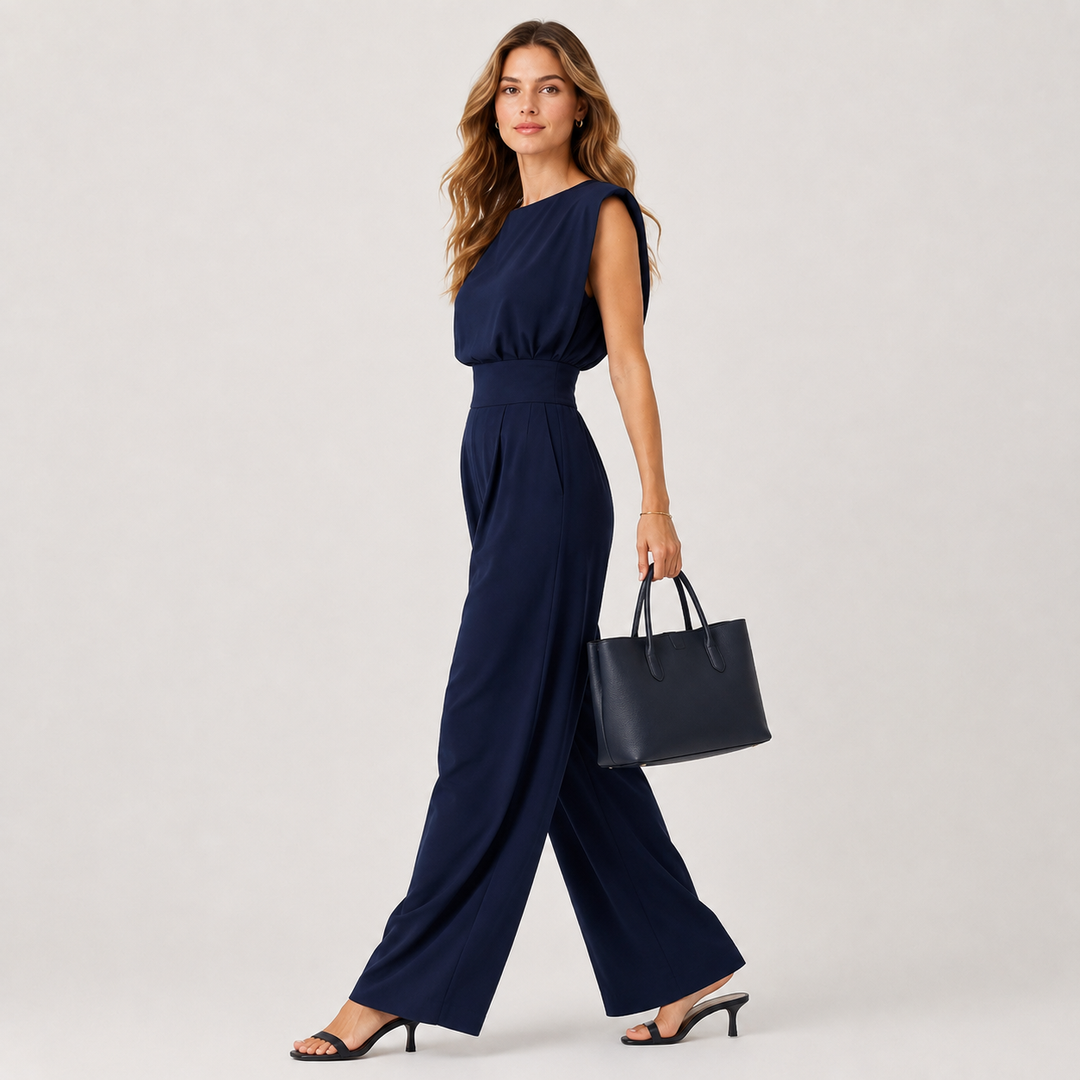 Jumpsuit Damen Ärmellos Weites Bein Leicht
