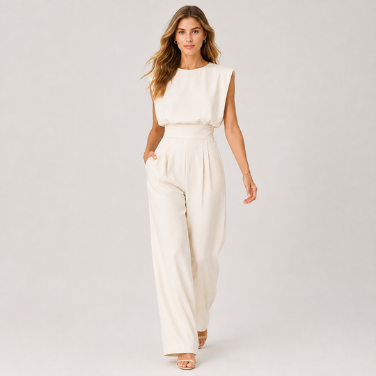 Jumpsuit Damen Ärmellos Weites Bein Leicht