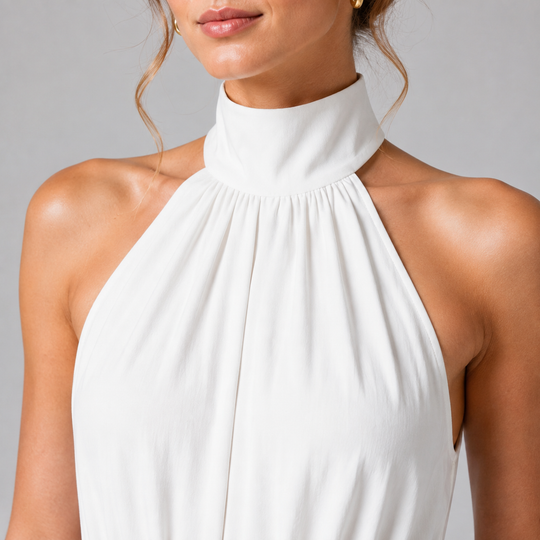 Jumpsuit Damen Weites Bein Neckholder Elegant Festlich
