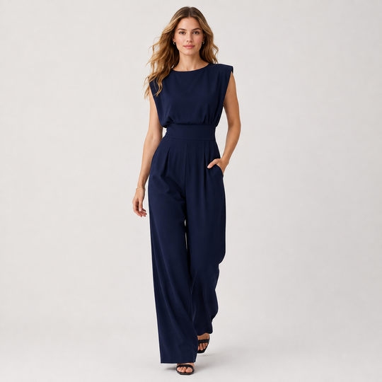 Jumpsuit Damen Ärmellos Weites Bein Leicht