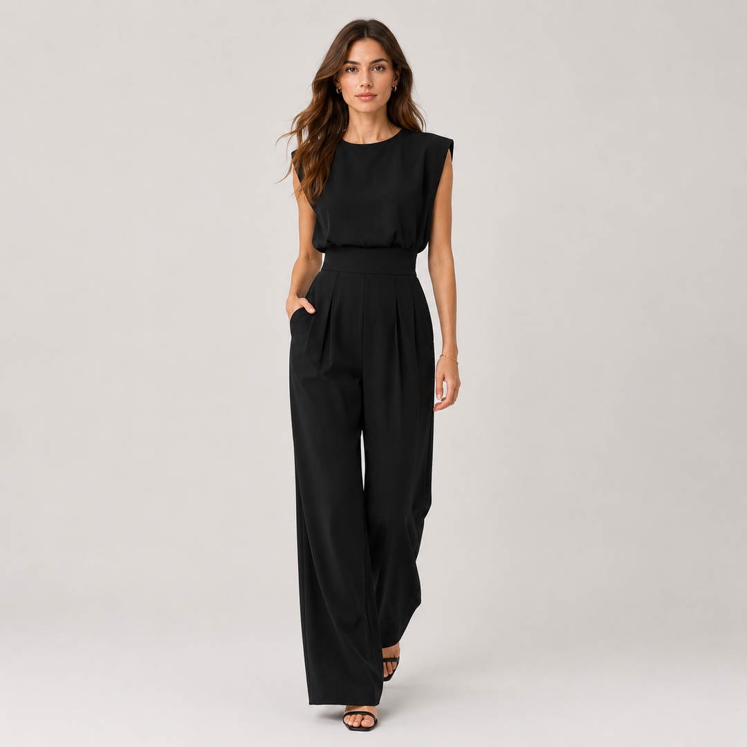 Jumpsuit Damen Ärmellos Weites Bein Leicht