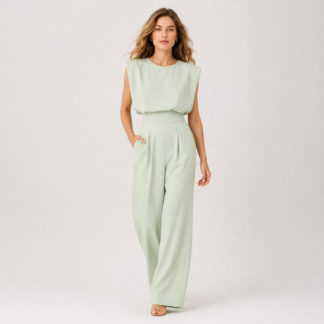 Jumpsuit Damen Ärmellos Weites Bein Leicht
