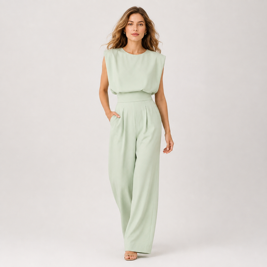 Jumpsuit Damen Ärmellos Weites Bein Leicht