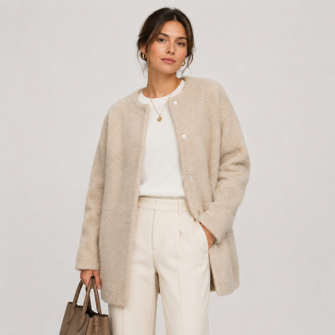 Strickjacke Damen Klassisch Warm Elegant Cardigan