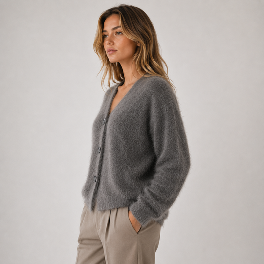 Strickjacke Damen Kuschelig Knopfleiste Casual Cardigan