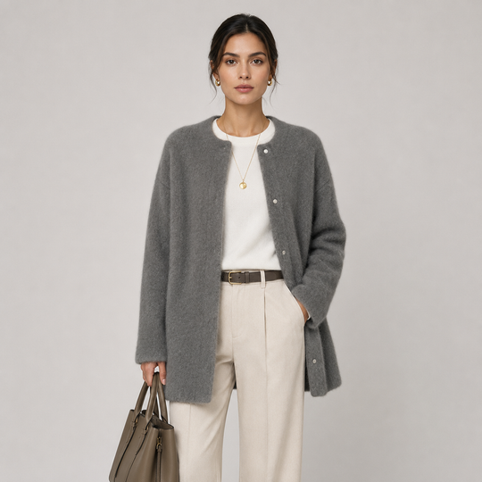 Strickjacke Damen Klassisch Warm Elegant Cardigan
