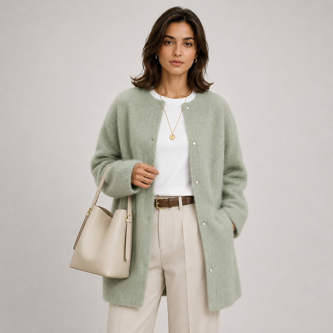 Strickjacke Damen Klassisch Warm Elegant Cardigan