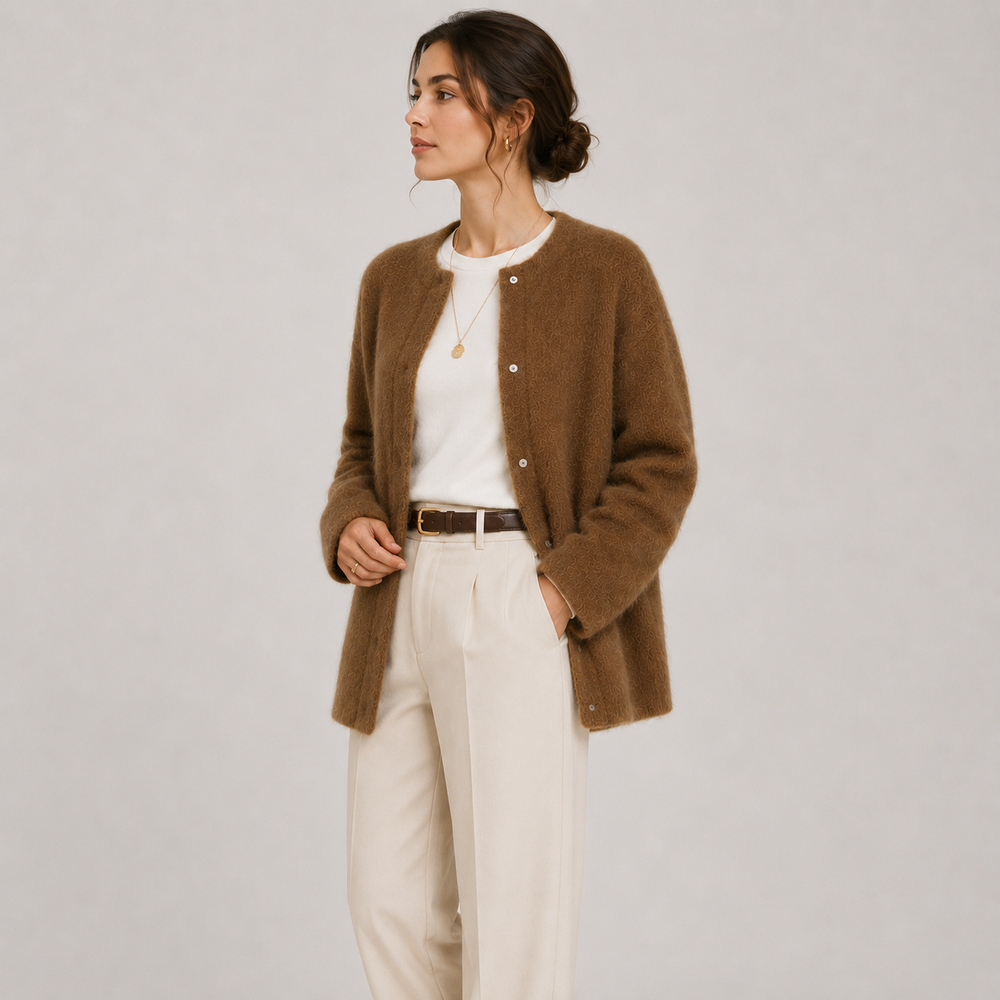 Strickjacke Damen Klassisch Warm Elegant Cardigan